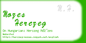 mozes herczeg business card